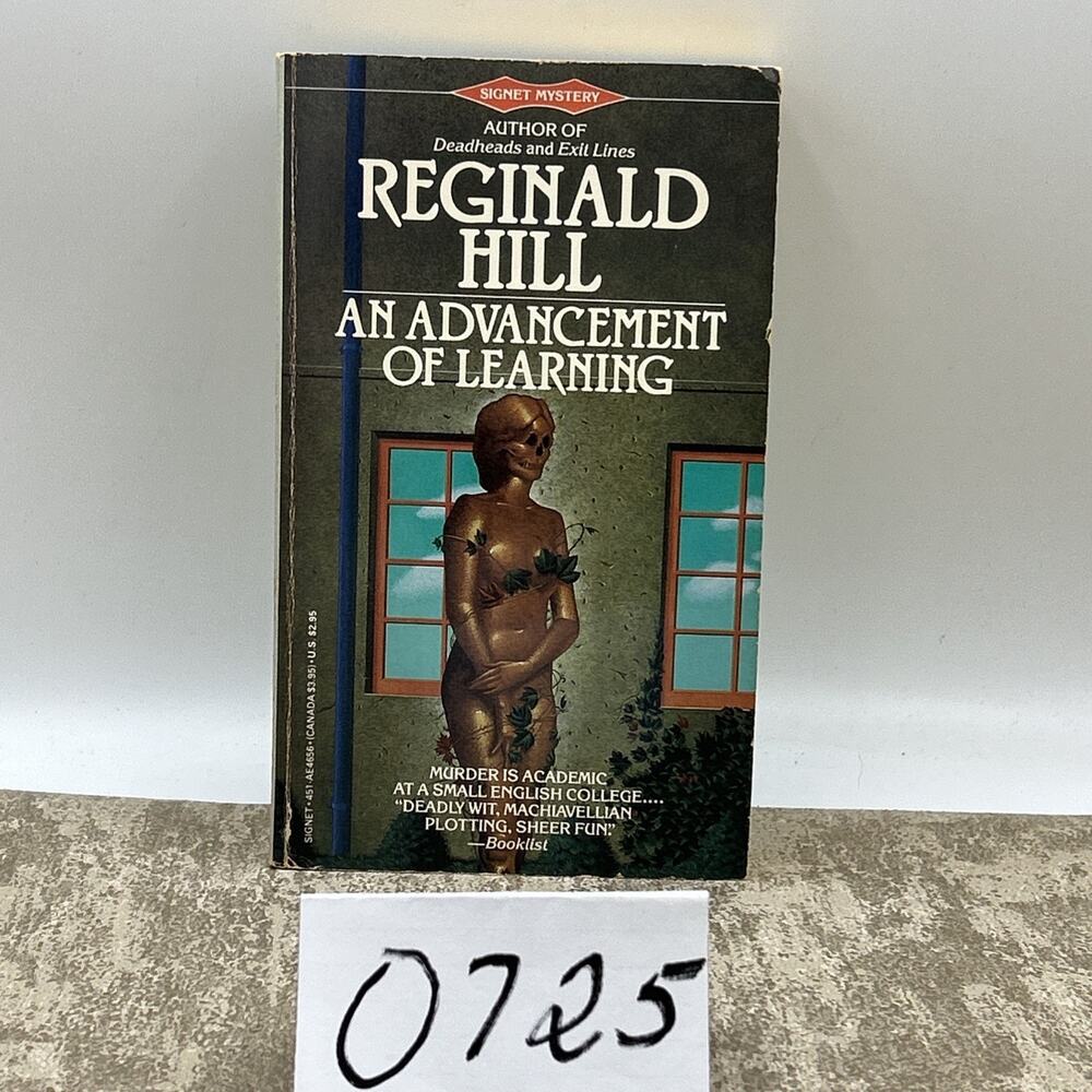 An Advancement of Learning Mystery Paperback Book by Reginald Hill Signet 1987